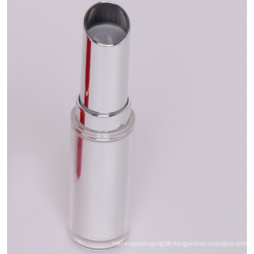 Silver plastic lipstick bottles